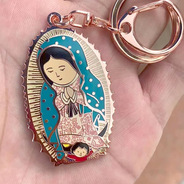 Our lady of 2025 guadalupe keychain